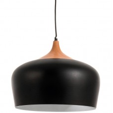 Φωτιστικό Κρεμαστό Καμπάνα Φ35cm E27 230V Μαύρο Μεταλλικό Καπέλο 4387-BL